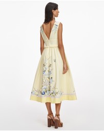 Self Portrait - Floral Cotton Midi Dress