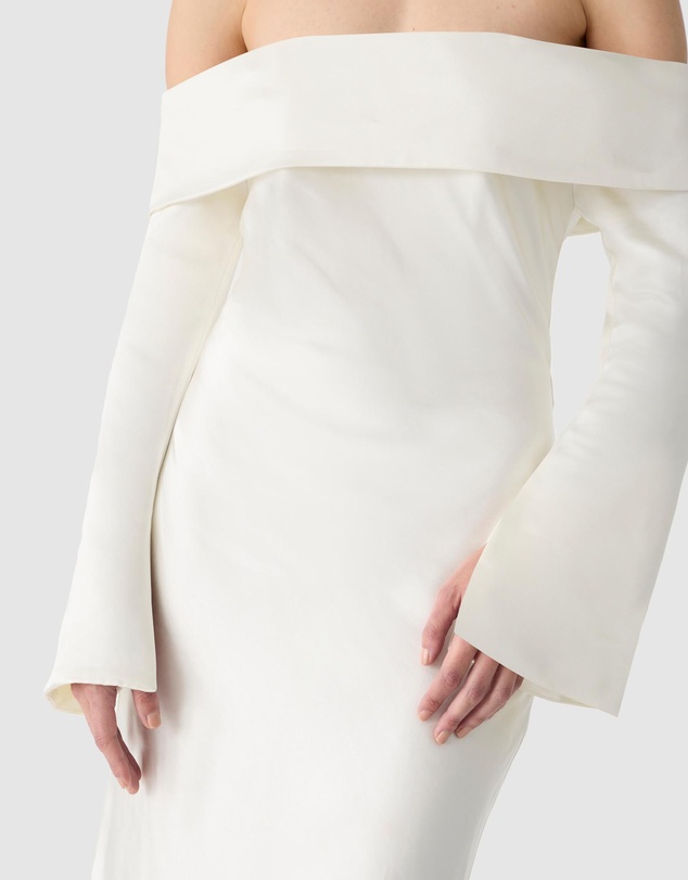 MISHA - Bianca Off Shoulder Long Sleeve Gown