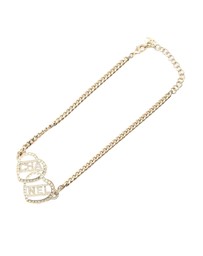 Pre-Loved by Azura Reborn - Pre-Loved Gold Plated Rhinestones Heart Logo Choker Necklace