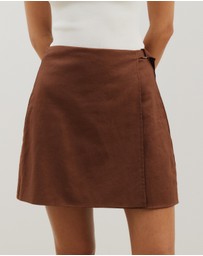 Atmos&Here - Zadie Mini Wrap Buckle Skirt