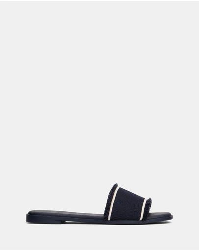 Tommy Hilfiger - Frayed Canvas Sandals - Women's