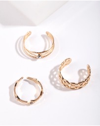 Lovisa - Gold Lattice Toe Ring Pack