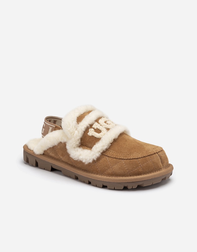 Ozwear Connection Uggs - UGG Violet Matelassé Shearling Slipper (Elastic Logo, Detachable Feature)