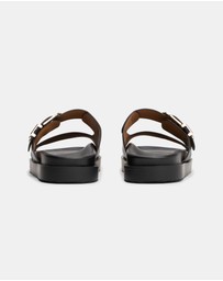 Tommy Hilfiger - Leather Sporty Mules - Women's