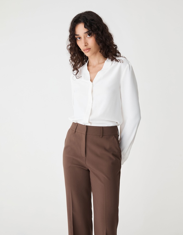 Forcast - Claudia Pleat Neck Blouse