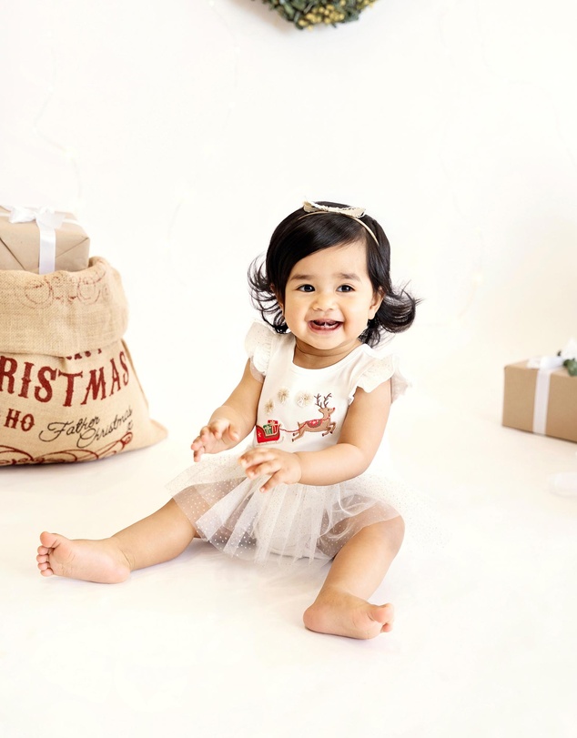 Bebe by Minihaha - Christmas Festive Reindeer Tutu Bodysuit - Babies