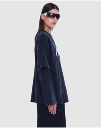 ENA PELLY - Mock Layer Long Sleeve Tee