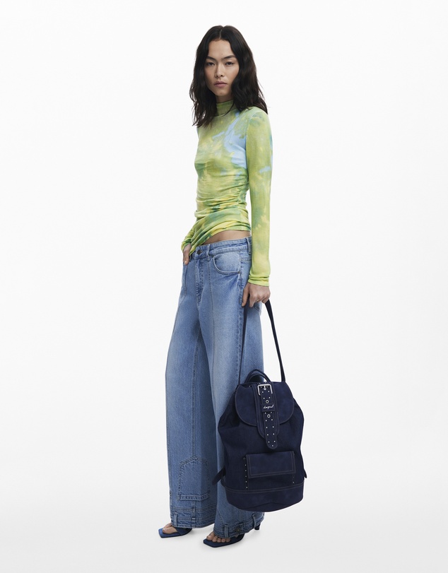 Desigual - Medium convertible denim bucket backpack