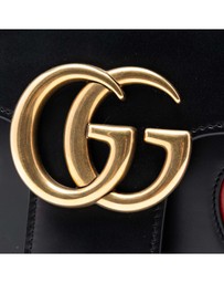 Pre-Loved by Azura Reborn - Pre-Loved Medium GG Marmont Leather Malaga Kid Heart Patch Chain Flap
