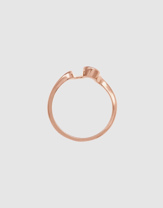 Elli Jewelry - Wave Ring in Rose Gold-Plated 925 Silver