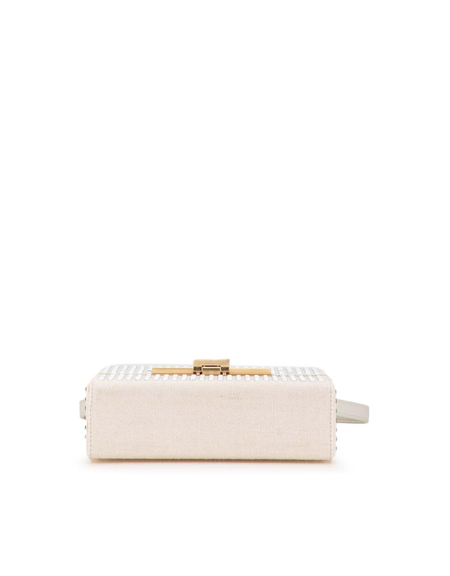 Pre-Loved by Azura Reborn - Pre-Loved bottega veneta The Pouch CrystalEmbellished Canvas Crossbody