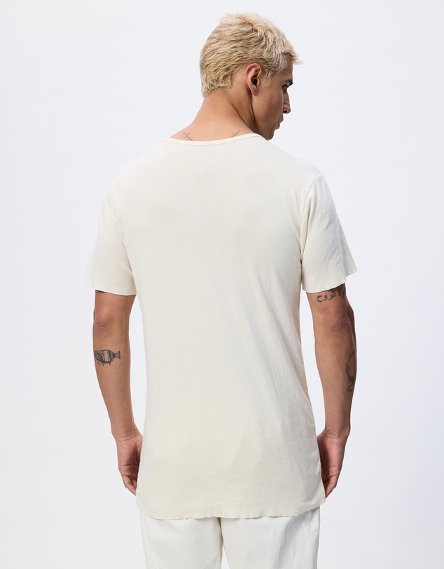 Surrounded By Ghosts - The Grossite Slim Low Neck Rib Knit T-Shirt