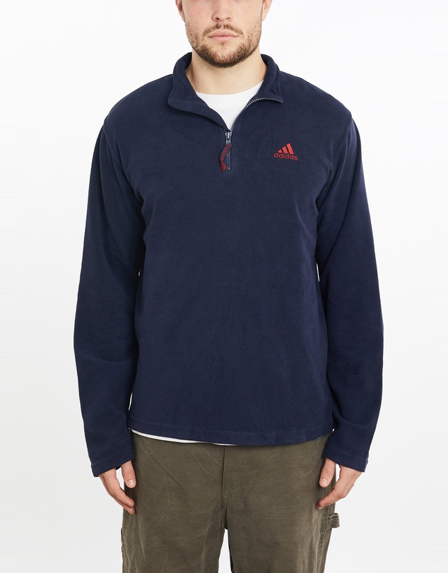 Vintage by The Real Deal - Pre Loved - Vintage 90s Adidas Quarter Zip Fleece Sweatshirt