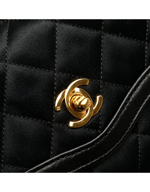 Chanel - Pre-Loved CC Quilted Satin Bijoux Chain Single Flap