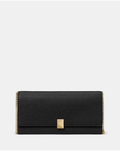 Kate Spade - Deco Pebbled Leather Wallet On Chain