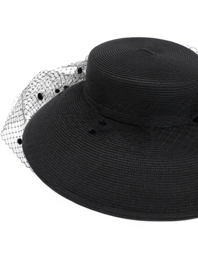 Morgan & Taylor - Giselle Racewear Droop Hat in Black