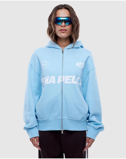 ENA PELLY - Multi Logo Zip Thru Hoodie