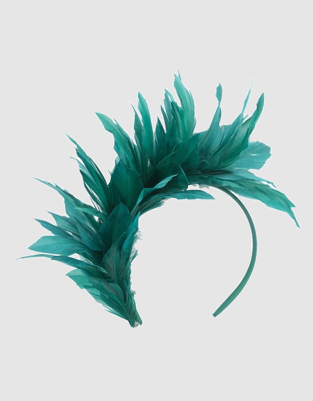 Max Alexander - Modern Teal Green Racing Fascinator