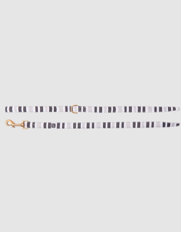 Mog & Bone - Classic Hemp Lead - Pebble Black Brush Stroke Print