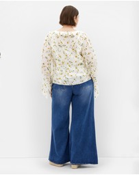 City Chic - Sweet Boho Print Top