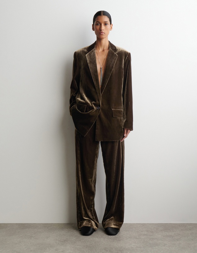 COS - Velvet Elasticated Straight-Leg Trousers