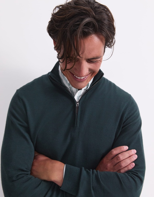Sportscraft - Merino Quarter Zip Knit