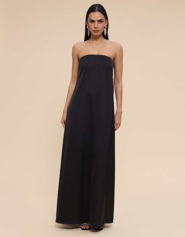 CHANCERY - Olivia Strapless Satin Maxi Dress