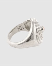 Haze & Glory - ICONIC EXCLUSIVE - Ring Swirly Dome Moonstone - Silver