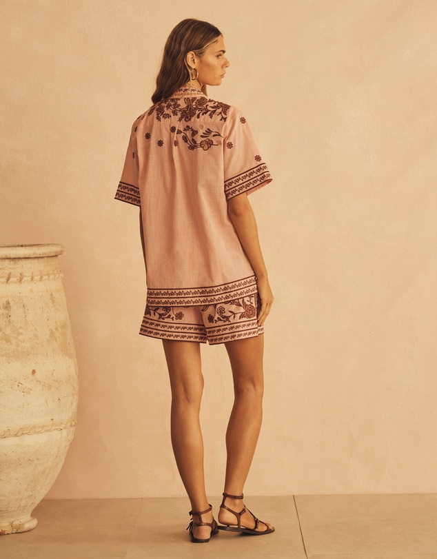 AUR OCEA - Embroidered Resort Shorts
