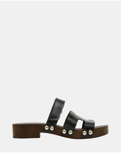 Steve Madden - Canal Black Patent Sandals