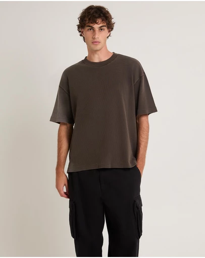 Black Noise White Rain - Eternity Waffle T-Shirt