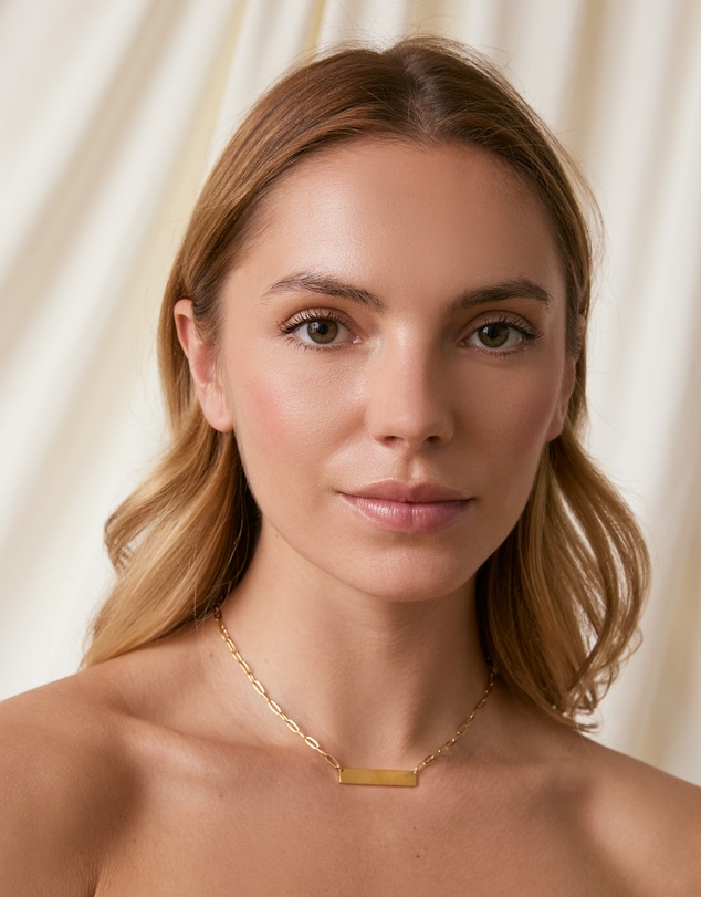 Zahar - Engravable Bar Paperclip Necklace
