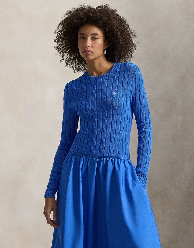 Polo Ralph Lauren - Cable-Knit Bodice Cotton Dress