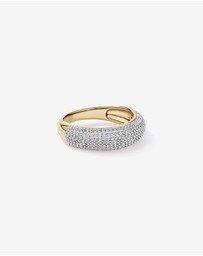 Michael Hill - Pavé Dome Ring with Cubic Zirconia in 18kt Vermeil - 8mm