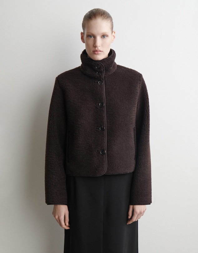 COS - Funnel-Neck Teddy Jacket