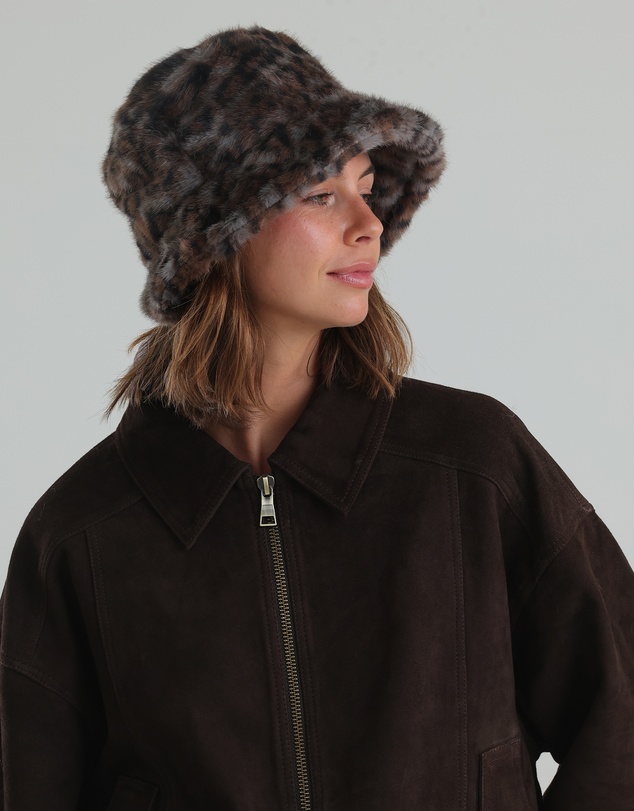 Morgan & Taylor - Marissa Faux Fur Hat in Grey