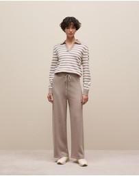 Trenery - Cotton Cashmere Knit Pant in Cinder
