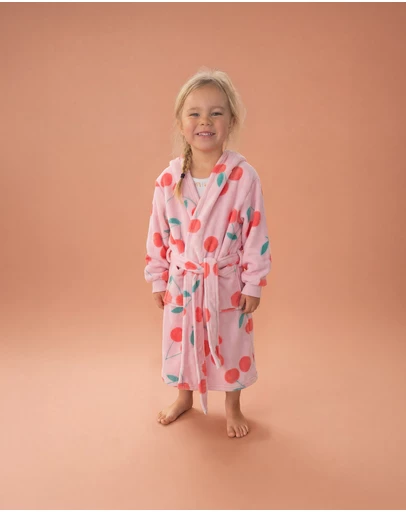 Linen House Kids - Plush Cherrylicious Kids Robe