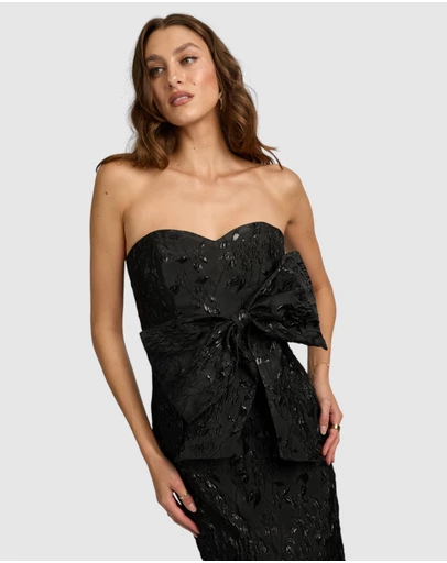 Romance by Honey and Beau - Crechia Jacquard Bow Dress