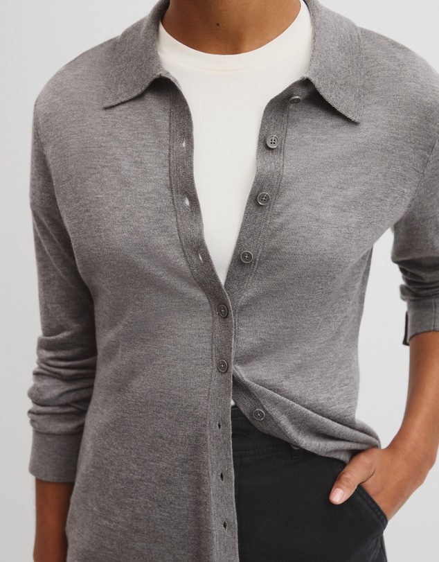 Country Road - Merino Long Sleeve Knit Shirt