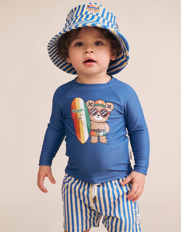 Huxbaby - Collegiate Stripe Boardshorts - Babies-Kids