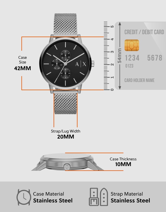 Armani Exchange - Silver-Tone Men's Analogue Watch