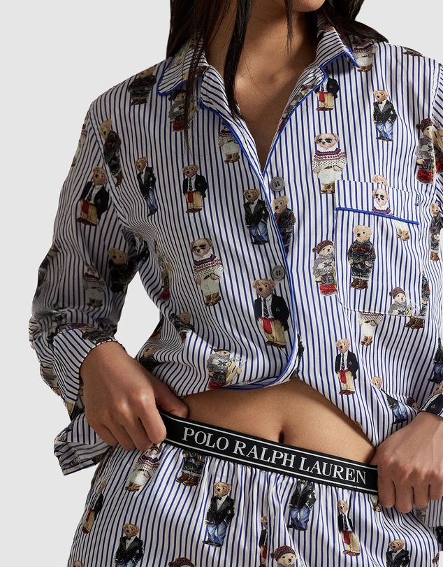 Polo Ralph Lauren - Madison Cotton Long Sleeve Button Down Pyjama Set