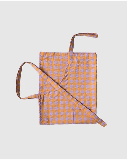 Mosey Me - Kumquat Bloom Seersucker Apron
