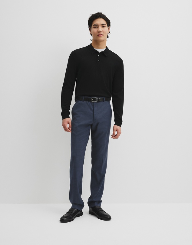 Country Road - Australian Merino Long Sleeve Am Button Polo Knit