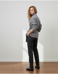 Mossée - Laila Draped Scarf-Collar Cardigan