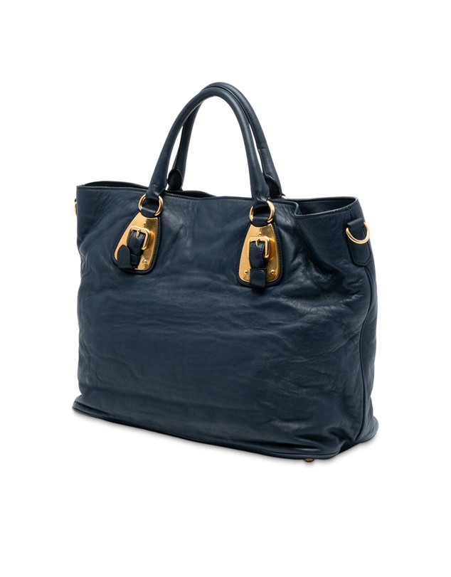 Pre-Loved by Azura Reborn - Pre-Loved Soft Calfskin Open Convertible Shopping Tote