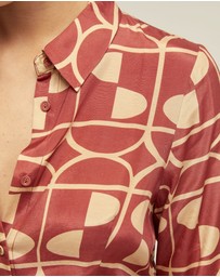 Oxford - Dianne Geo Print Shirt Dress