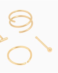 Lovisa - Surgical Steel Nose Stud & Ring Piercing Pack