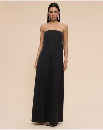 CHANCERY - Olivia Strapless Satin Maxi Dress